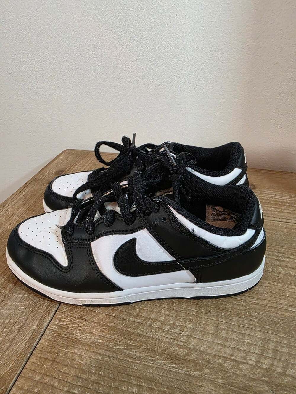 Nike Dunk Low PS "Panda" Sneakers, Black and White 3Y